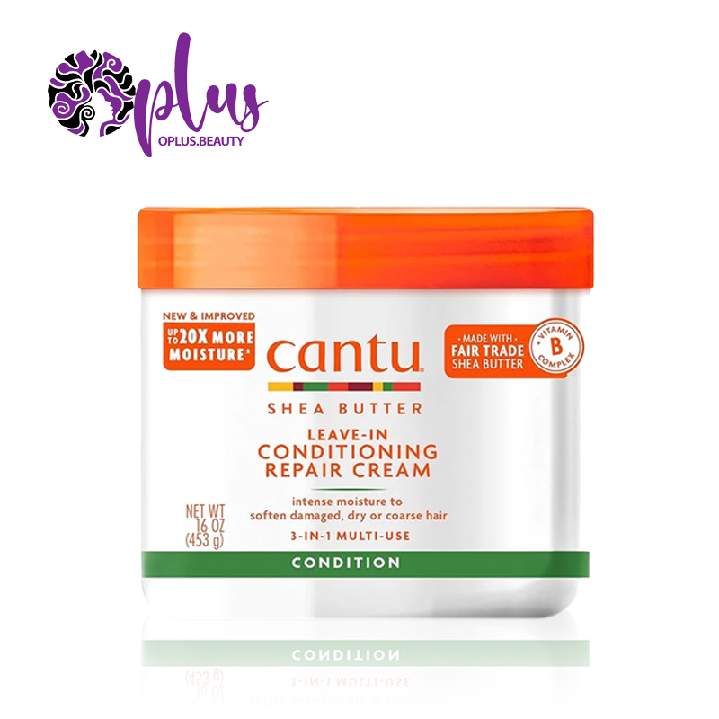 ماسک مو 3 کاره داخل و بعد حمام موهای فر کنتو Cantu عصاره شی باتر و روغن آرگان 